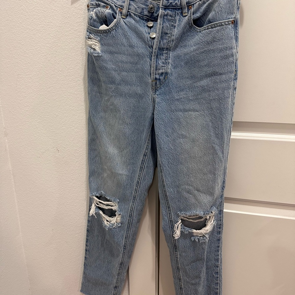Distressed Light Blue Women's Jeans